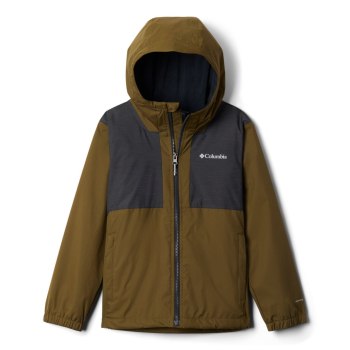 Chlapecké Bundy Columbia Rainy Trails Fleece Lined Olivy Zelené Černé VEMIKR634